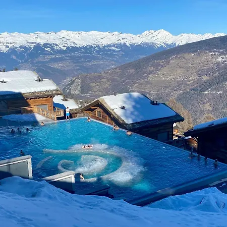 D'hotes - Thyon-les Collons, 4 Vallees - Pistes A 200m, Vue Magnifique ! Oda ve Kahvaltı *